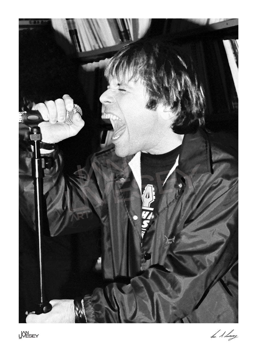 Bruce Dickinson from Iron Maiden Singing live in a Record Store in Bolton UK