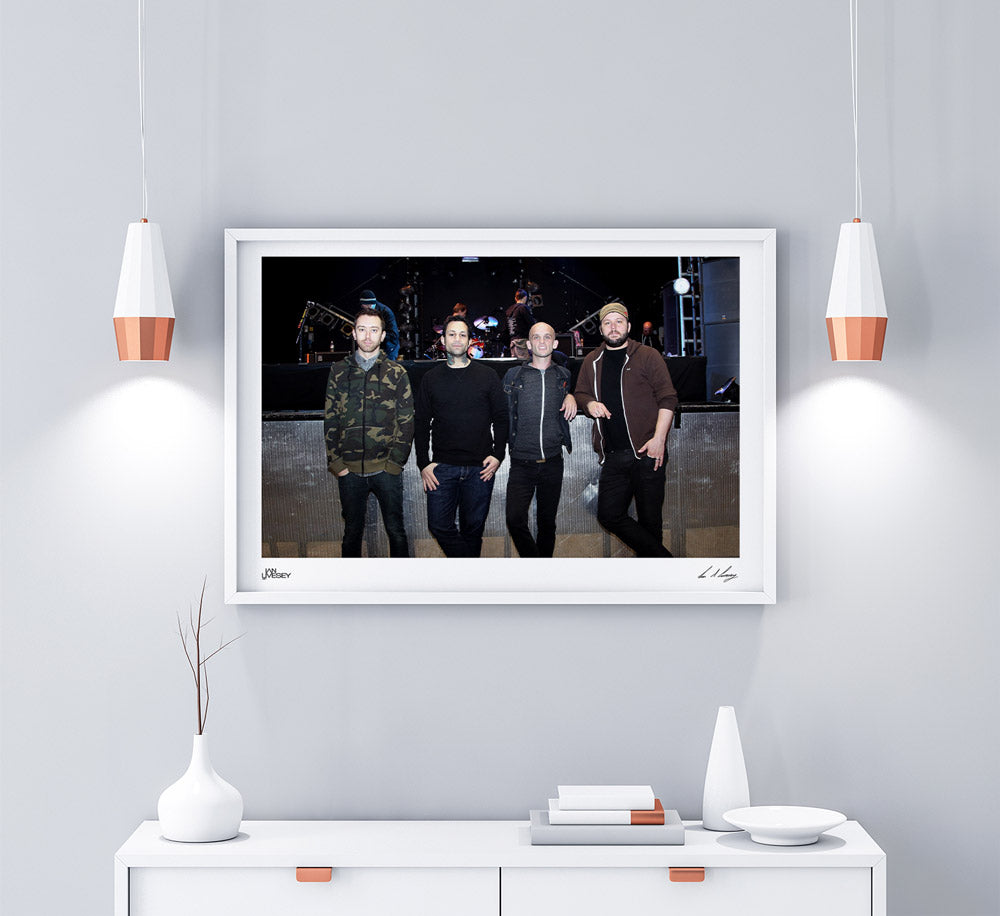 Rise Against - The whole band in front of the stage at rehearsals - Exclusive