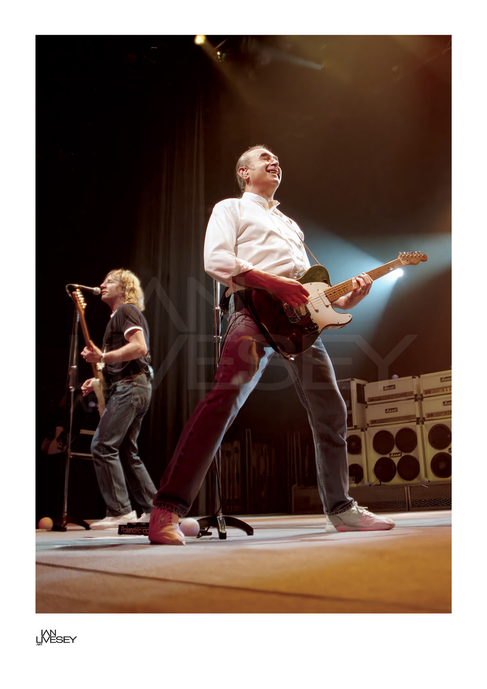 Francis Rossi Smiling on Stage with Rick Parfitt - Limited edition Prints