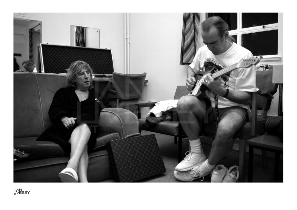 Rick and Francis back stage relaxing - Limited Edition Prints