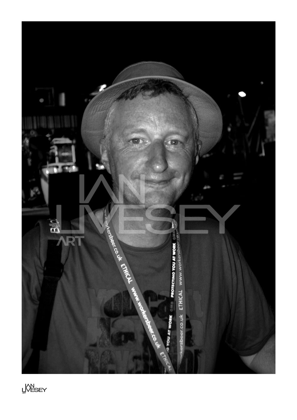 Billy Bragg at Glastonbury Smiling - Limited Edition Prints