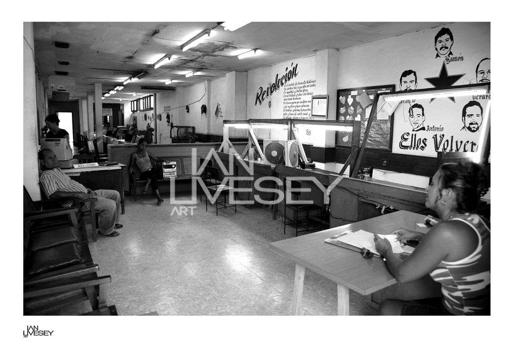 Guantanamo Cuba Locals relax in a reception area  - Limited Edition Prints