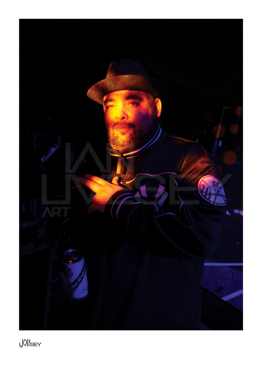 Frank Benbini watching the Happy Mondays Can in hand - Limited Edition Prints