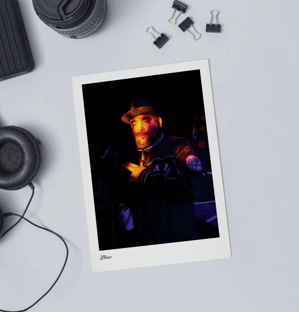 Frank Benbini watching the Happy Mondays Can in hand - Limited Edition Prints